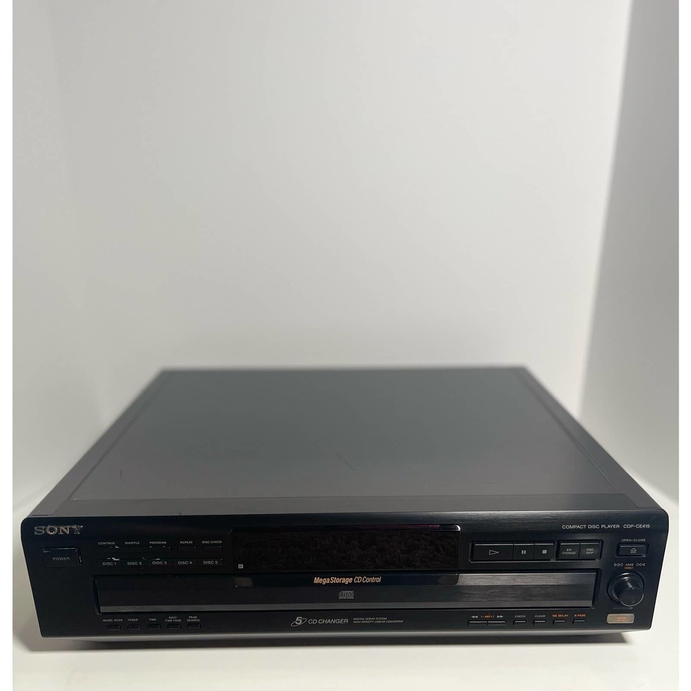 Sony CDP-CE415-Compact Disc-5 Disc-CD-Player-Multi-Changer-Carousel-Tray-Shuffle